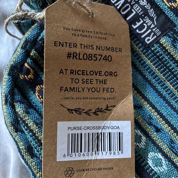 Rice Love Crossbody Purse Bag Blue - Picture 10 of 12